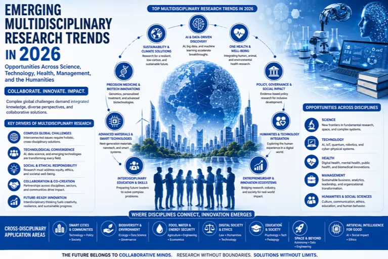 Emerging Multidisciplinary Research Trends in 2026: Opportunities Across Science, Technology, Health, Management, and the Humanities
